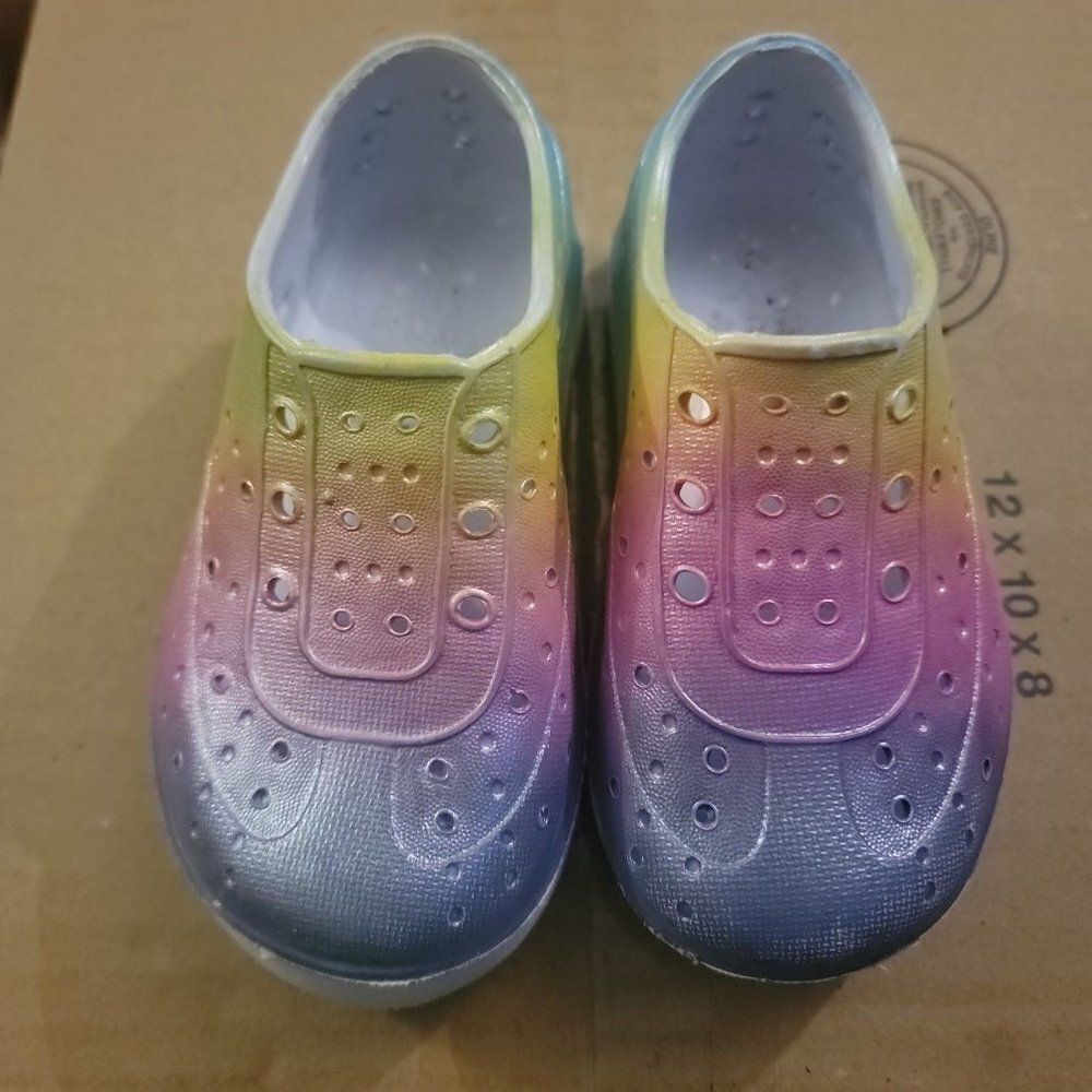 Lily & Dan Unisex Kids Multicolor Comfort Slip On Water Shoes Size US 5/6